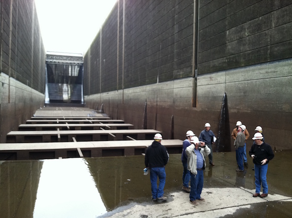 A Navigation Lock tour during extensive repairs in 2013.