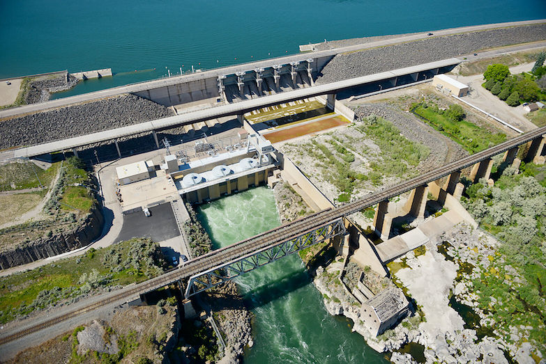 The American Falls Dam is among the dams involved in a legal settlement between Idaho power and and the state Department of Environmental Quality. (Kirsten Strough/USBR photo)