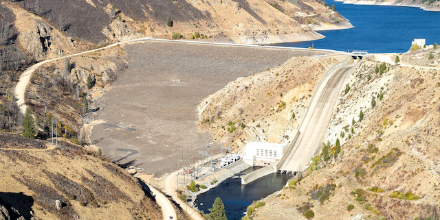 Idaho's Anderson Ranch Dam. State officials are meeting with its Congressional delegation about building more water storage in Idaho. (Courtesy Bureau of Reclamation)