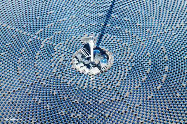 SolarReserve's 110-megawatt Crescent Dunes solar energy plant near Tonopah.