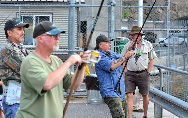 Anglers fish for spring chinook at 