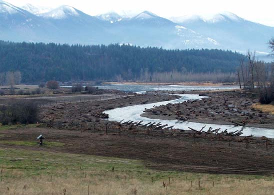 Kootenai River floodplain side channel restoration. (Photo Credit: USGS)