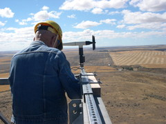 The Bonneville Power Administration will install the first of 14 anemometers, wind measuring tools like the one shown here, in Troutdale today.