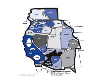 (Western Electric Coordinating Council)
A map of all the grid managers or 
