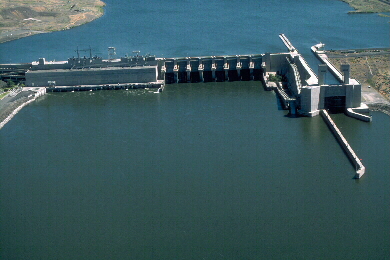 Lower Monumental, a federally owned and operated dam on the Lower Snake River.