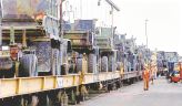 Army vehicles are loaded on rail cars at the Port of Olympia. Increasing the rail capacity to handle additional military and private shipping needs is a major focus for port officials. (Olympian file photo)