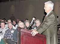 Rep. Bruce Newcomb, R-Burley, and Speaker of the Idaho House, was the first speaker as two days of hearings on enabling legislation for the Nez Perce Settlement began. before the House Resources and Conservation Committee.