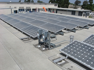 A SolarCity solar rooftop installation