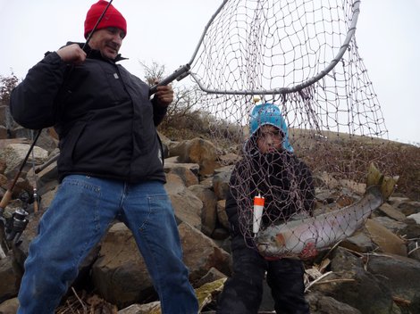 Tim Wills landed this bright steelie near the Wawaiwai boat launch.