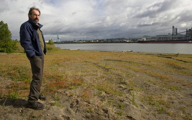 (Doug Beghtel) West Hayden Island, at the confluence of the Willamette and Columbia Rivers, has deep water to support cargo ships and rail lines that cross the island making it a perfect site for industrial development by the Port of Portland. The 826 acre parcel is also seen as a irreplaceable urban wildlife sanctuary by the Audubon Society.