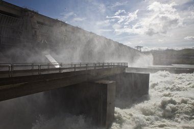 (Jamie Francis) The Dalles Dam, which debuted in 1957, was part of a federal push from 1938 to 1975 that built six dams on the Columbia, four on the Snake and four more on tributaries in Montana and Idaho, making the Northwest the nation's leading hydropower producer.