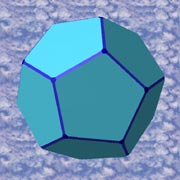 a dodecahedron has 12 faces and 20 vertices at pentagonal faces